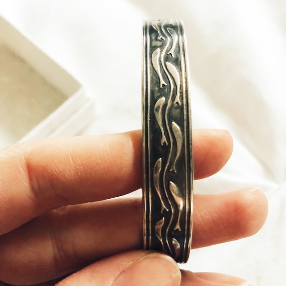 Novica Sterling Silver Fish Cuff Bracelet - Picture 4 of 7